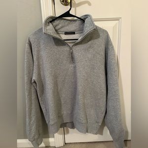 Grey Brandy Melville Quarter Zip